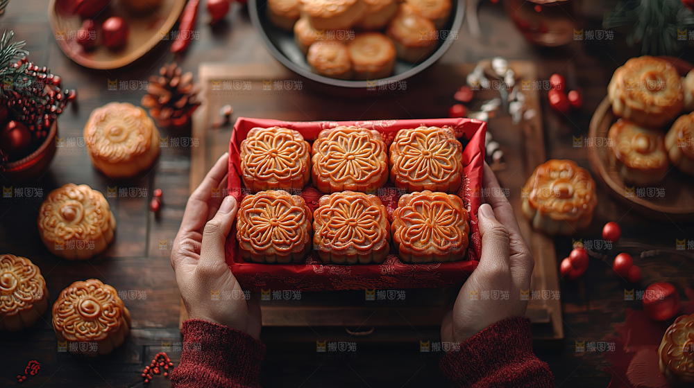 月饼糕点中秋赏月传统节日