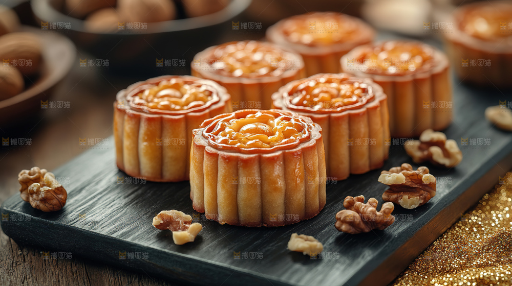 月饼糕点中秋赏月传统节日