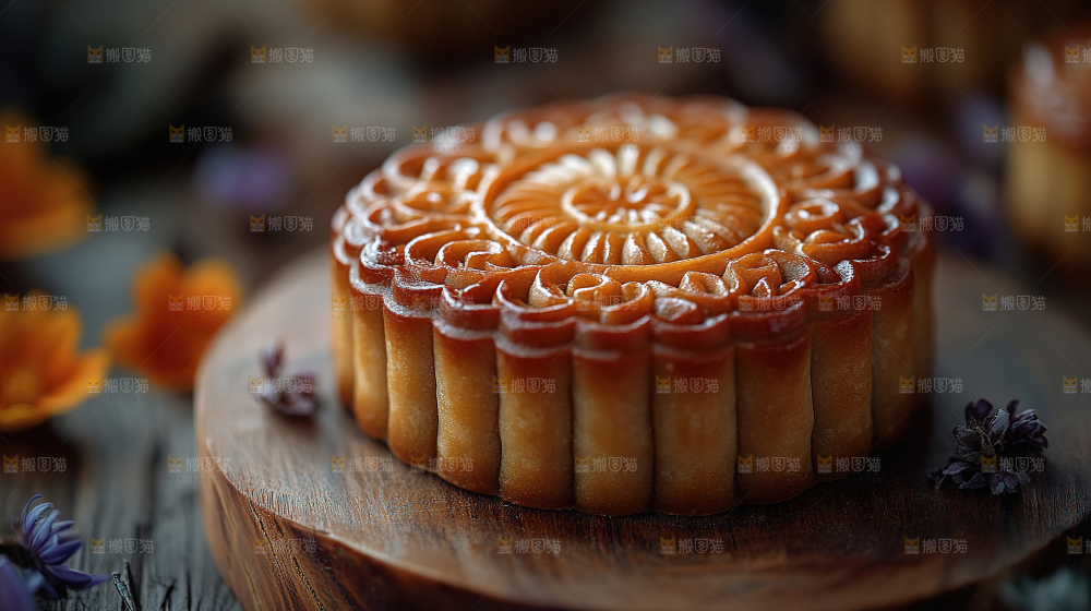月饼糕点中秋赏月传统节日