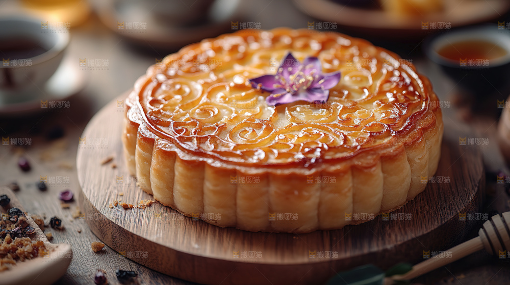 月饼糕点中秋赏月传统节日