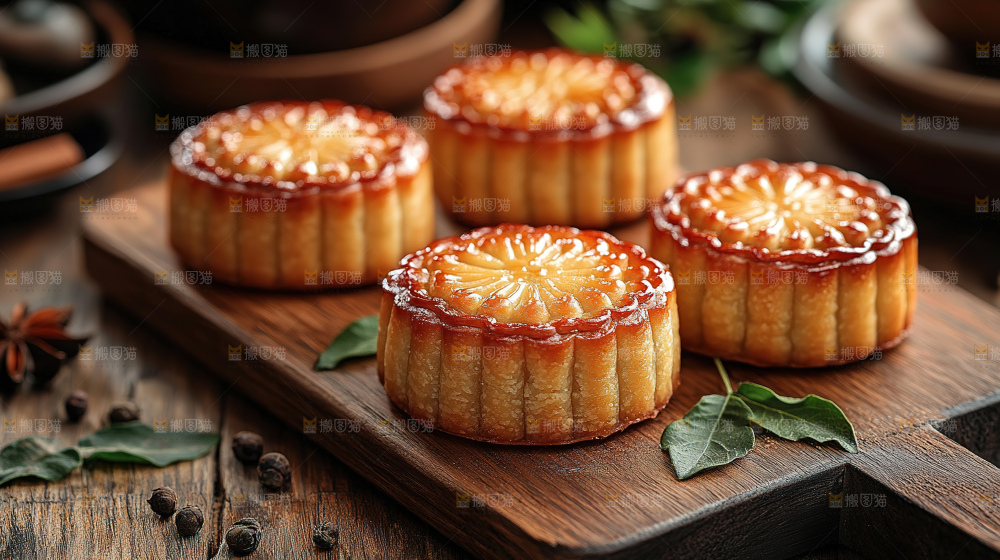 月饼糕点中秋赏月传统节日