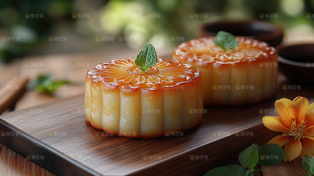 月饼糕点中秋赏月传统节日