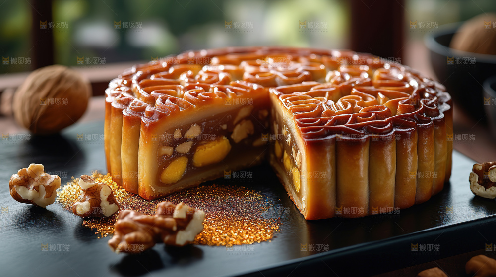 月饼糕点中秋赏月传统节日