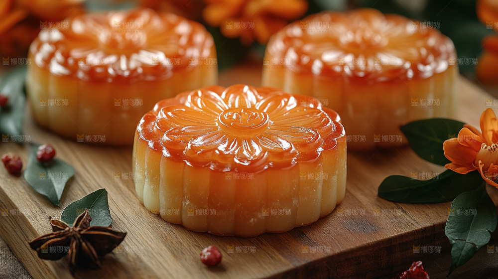 月饼糕点中秋赏月传统节日