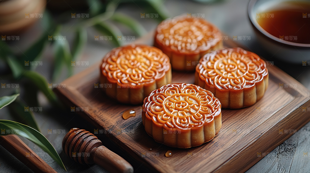 月饼糕点中秋赏月传统节日