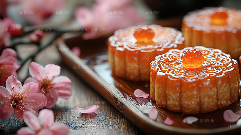 月饼糕点中秋赏月传统节日