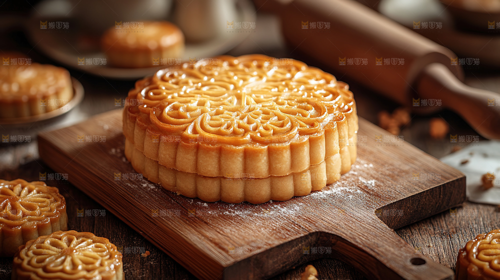 月饼糕点中秋赏月传统节日