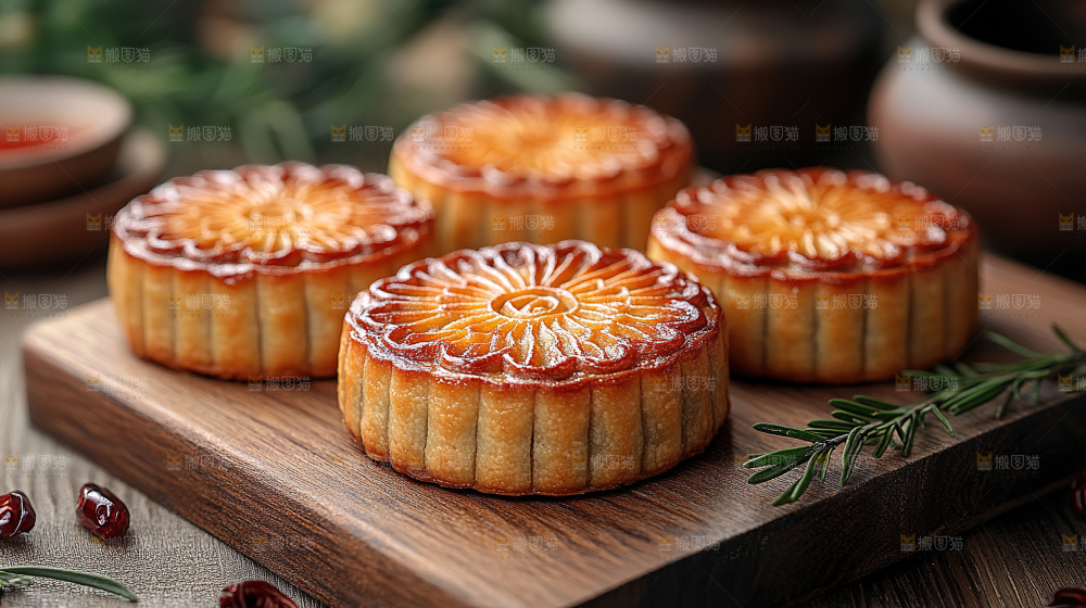 月饼糕点中秋赏月传统节日