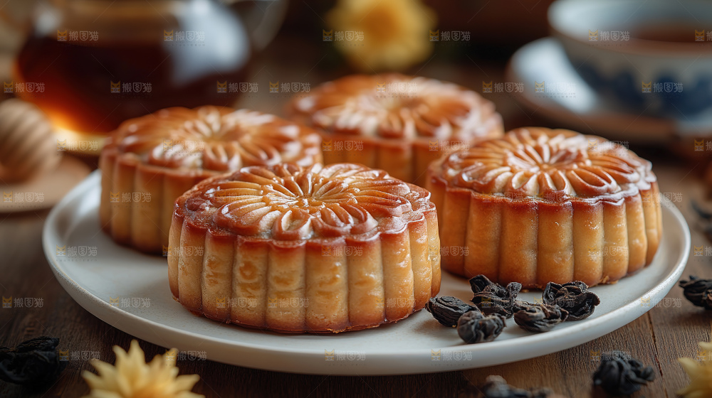 月饼糕点中秋赏月传统节日