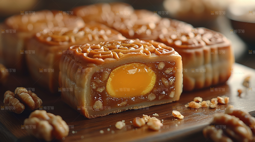 月饼糕点中秋赏月传统节日
