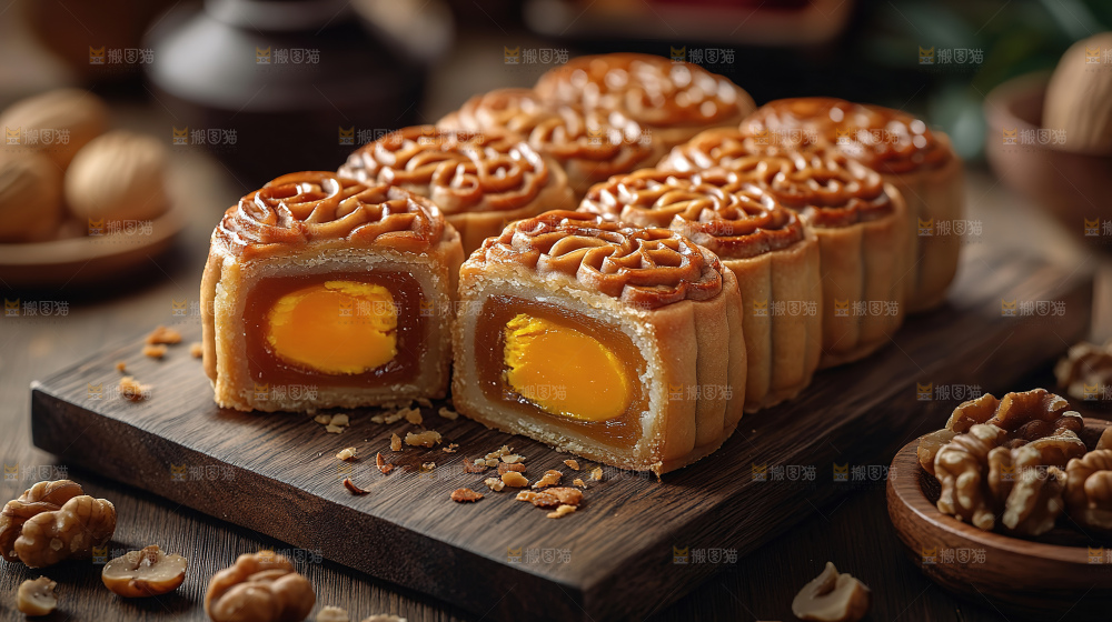 月饼糕点中秋赏月传统节日
