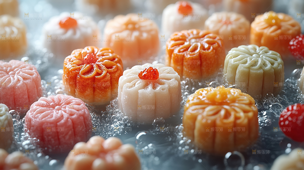 月饼糕点中秋赏月传统节日