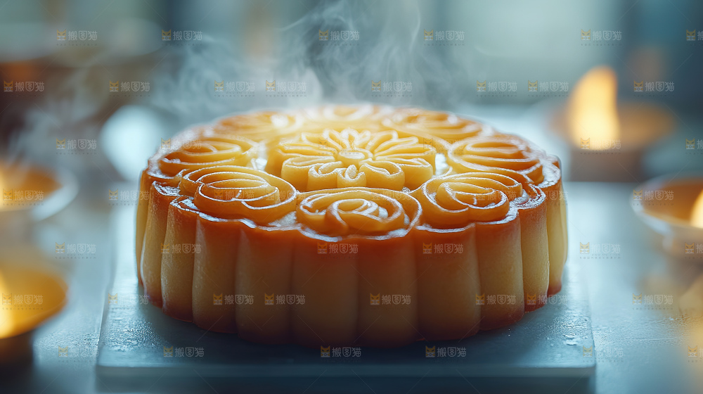 月饼糕点中秋赏月传统节日