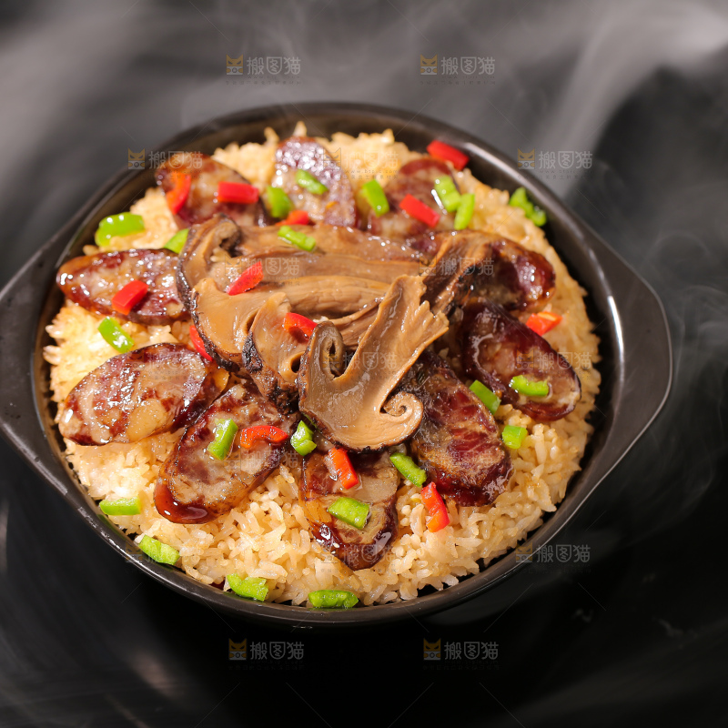 松茸腊肠饭