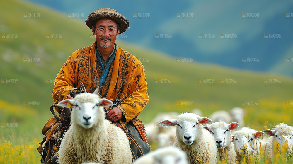 草原牧场 畜牧业 牧羊人