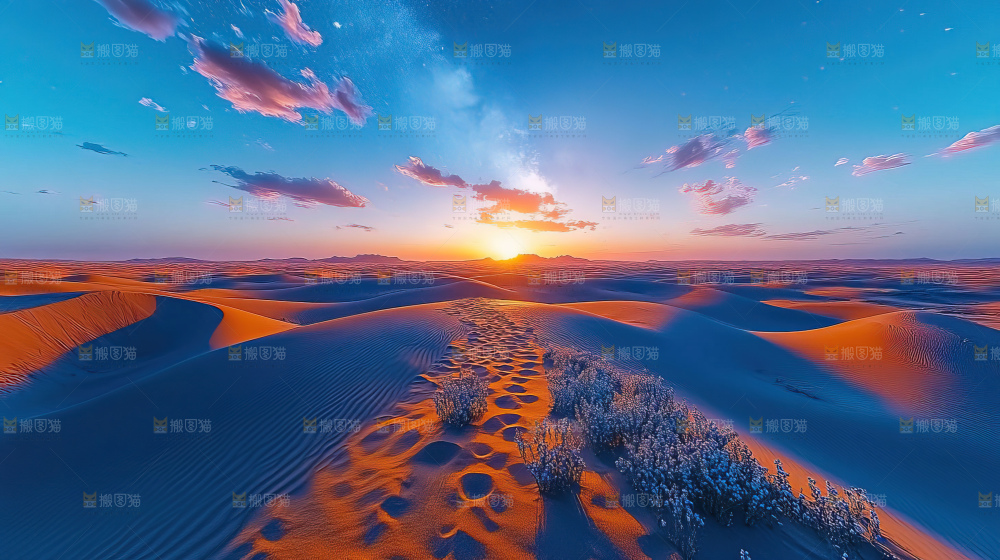 沙漠沙丘星空徒步探险大好河山