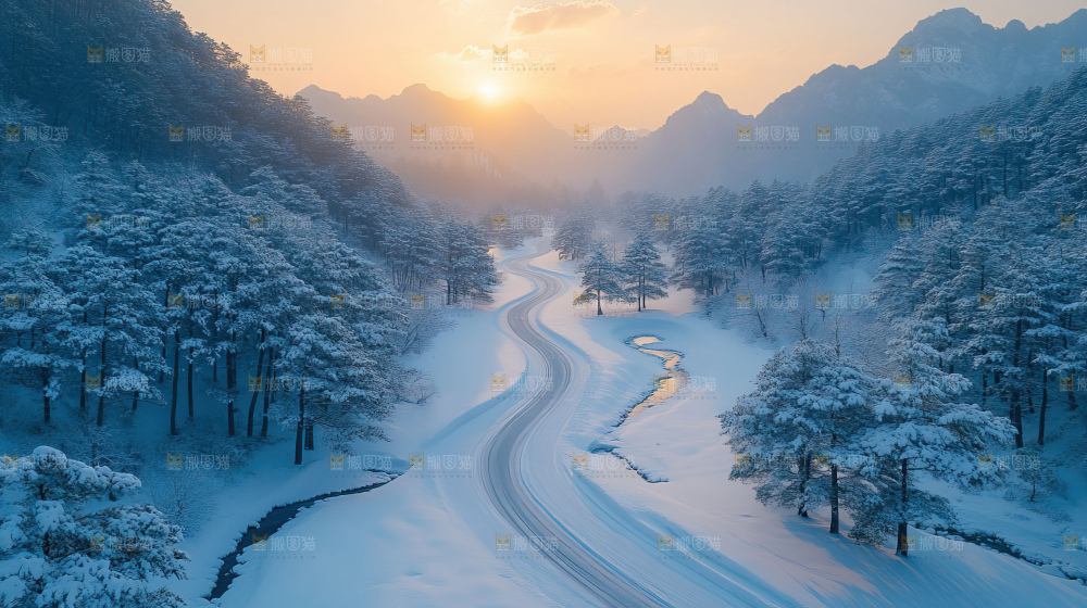 雪乡风景雪旅行自然