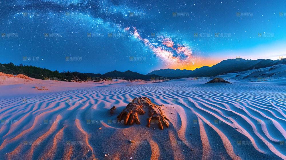 沙漠沙丘星空徒步探险大好河山