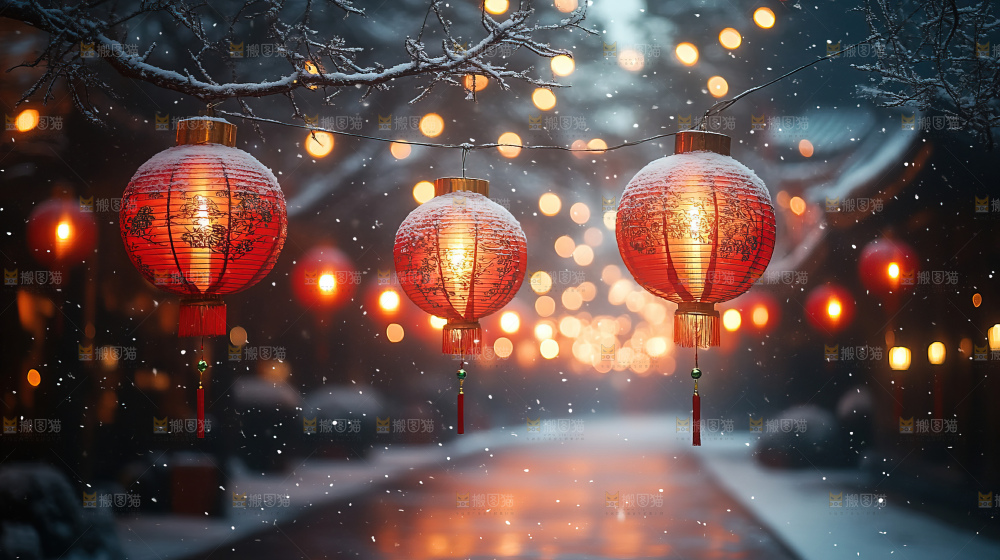 传统节日新年灯笼中国风素材