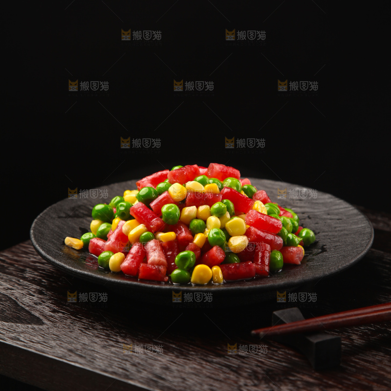 腊肠炒豌豆