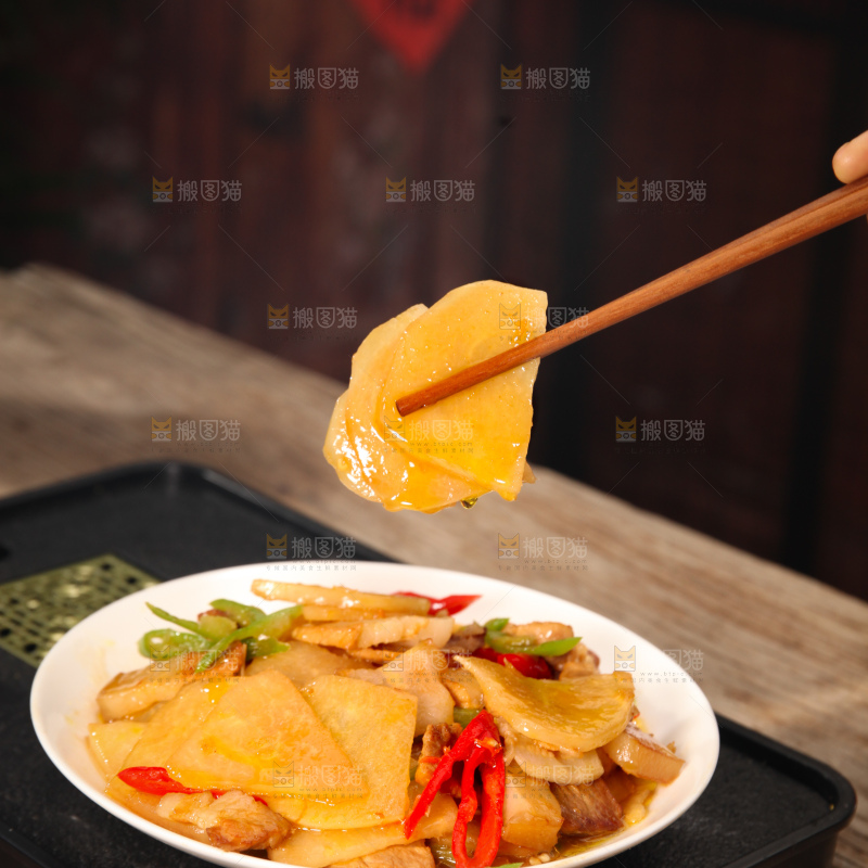 凉薯炒肉
