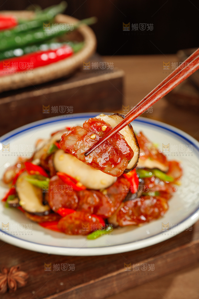 香菇炒腊肠